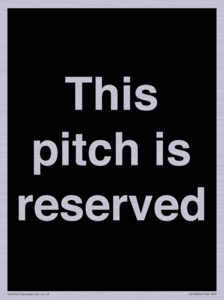 This pitch is reserved